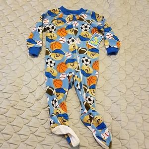 Toddler Fleece Footed Sports Pajamas